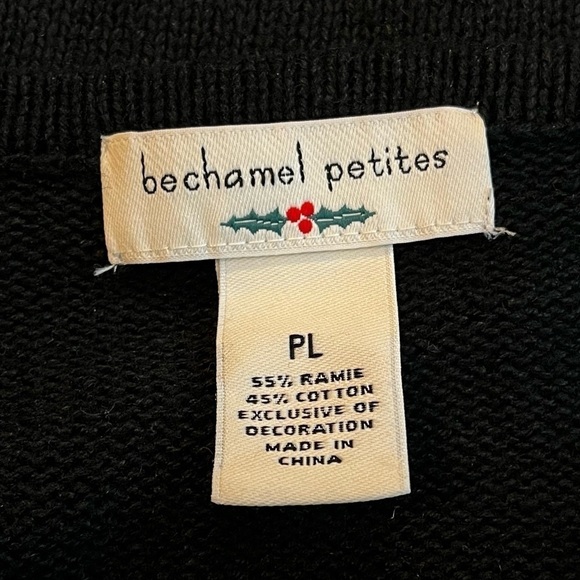 Y2K Ugly Christmas Sweater Patchwork Applique Knit Full Zip Large Petite - Picture 2 of 9